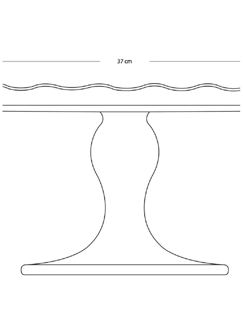 Maxi Patisserie Footed Glass Serving Plate, 370 Mm Diameter, 117 Mm Height