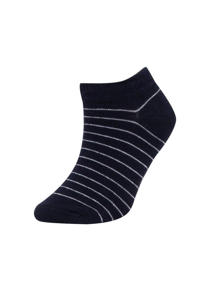 5-Pack Cotton Striped Ankle Socks