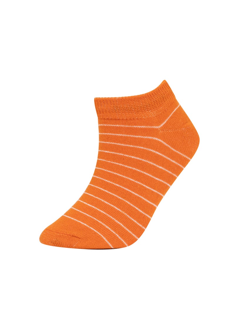 5-Pack Cotton Striped Ankle Socks