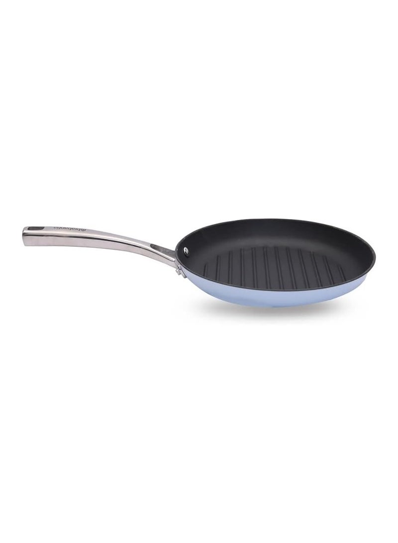 Brabantia Round Grill Pan Iessence, Blue, Cast Iron, 24cm