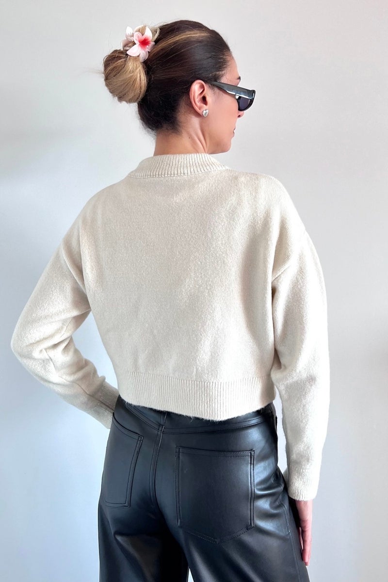 Women's Crop Soft Texture Cardigan