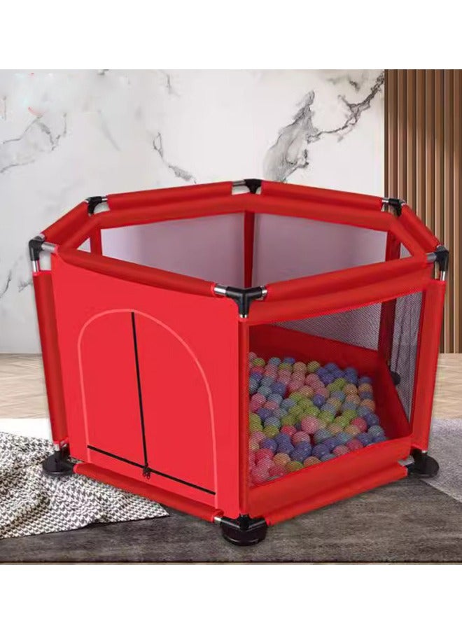 Portable Baby Safety Playpen Fence with Zipper Door – 130x66cm, Includes 10 Ocean Balls