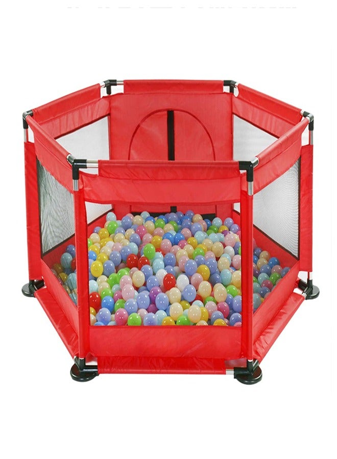 Portable Baby Safety Playpen Fence with Zipper Door – 130x66cm, Includes 10 Ocean Balls