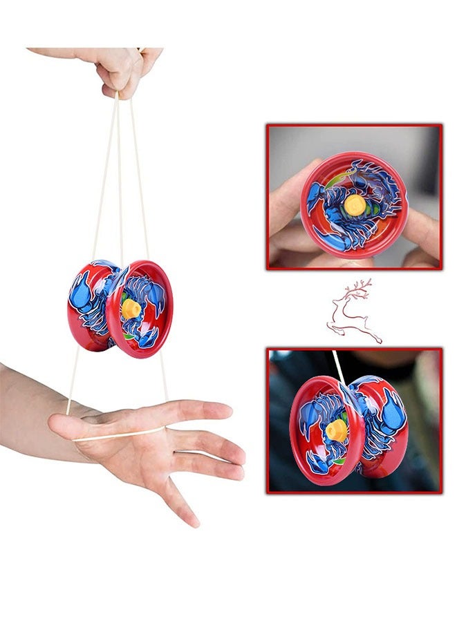 Alloy Yoyo,5Pcs Responsive Yoyo for Kids Beginners, Professional Trick Yoyo with Stable and Sturdy String, Multipack Colorful Alloy Yoyo Ball for Kids Party Favors