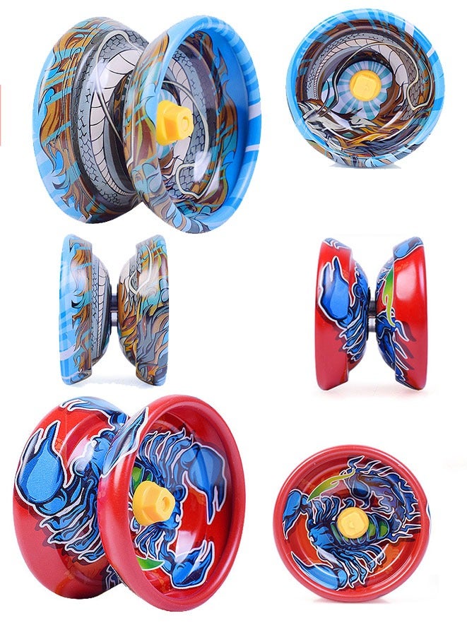 Alloy Yoyo,5Pcs Responsive Yoyo for Kids Beginners, Professional Trick Yoyo with Stable and Sturdy String, Multipack Colorful Alloy Yoyo Ball for Kids Party Favors