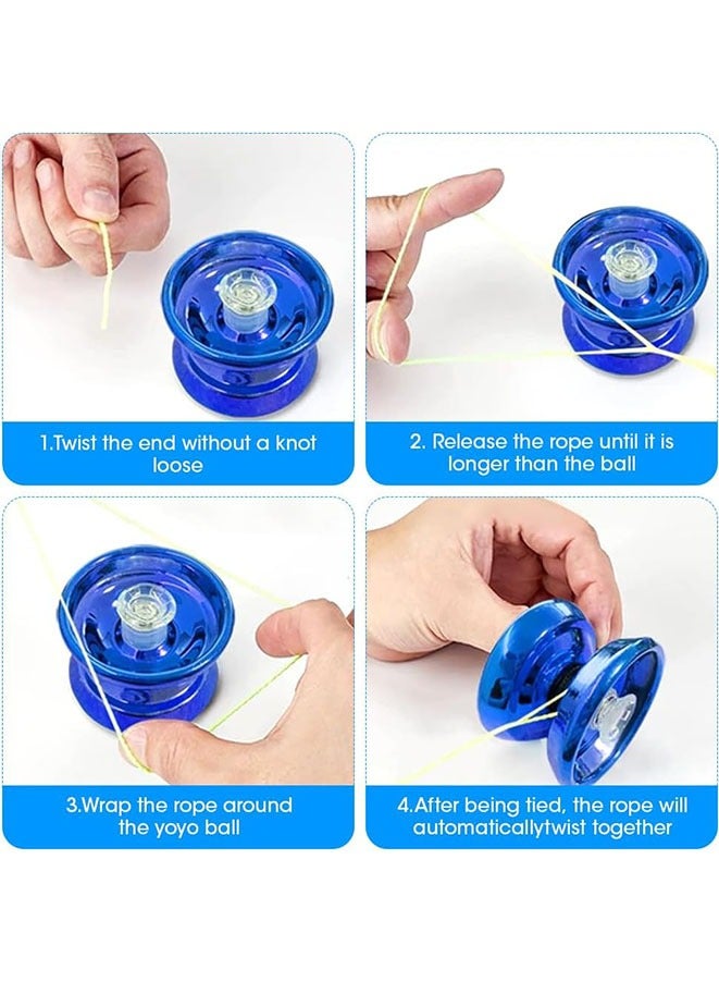 Alloy Yoyo,5Pcs Responsive Yoyo for Kids Beginners, Professional Trick Yoyo with Stable and Sturdy String, Multipack Colorful Alloy Yoyo Ball for Kids Party Favors