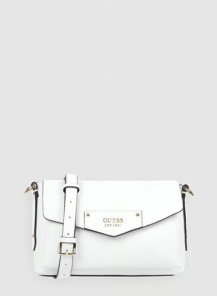 Brenton Mini Shoulder Bag,PU leather,25X15X7cm,white