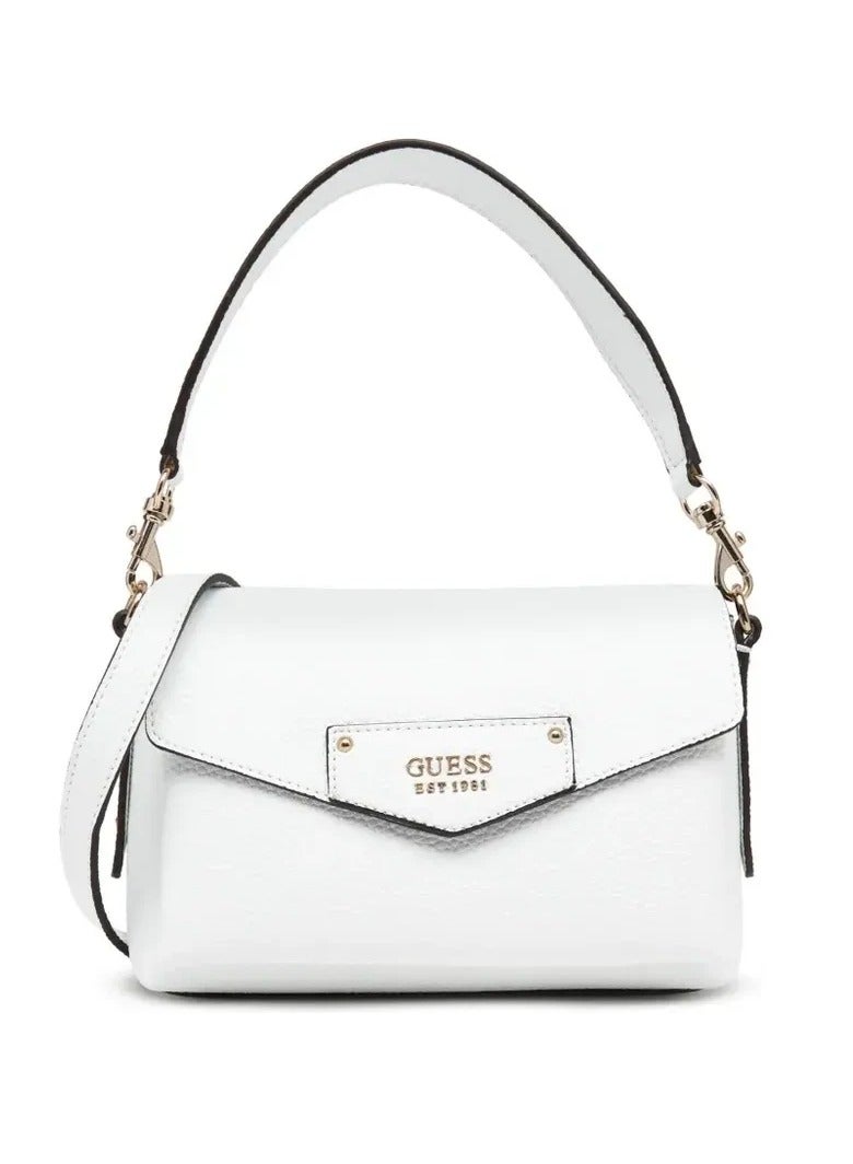 Brenton Mini Shoulder Bag,PU leather,25X15X7cm,white