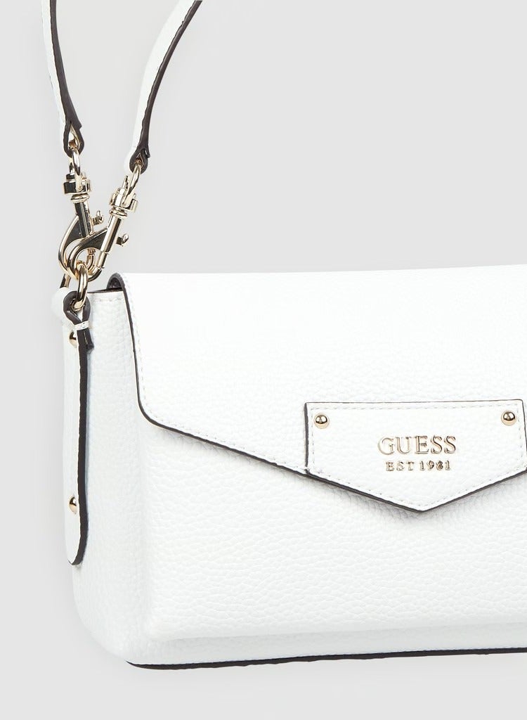 Brenton Mini Shoulder Bag,PU leather,25X15X7cm,white