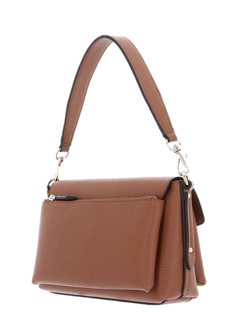 Eco Brenton Flap Shoulder Bag Caramel,25X15X7cm,Brown