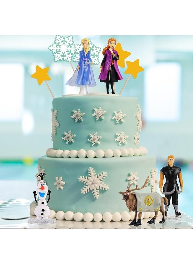 Frozen cake topper Action Figures Toys Frozen cake decorations for Frozen party supplier birthday (5 pcs)