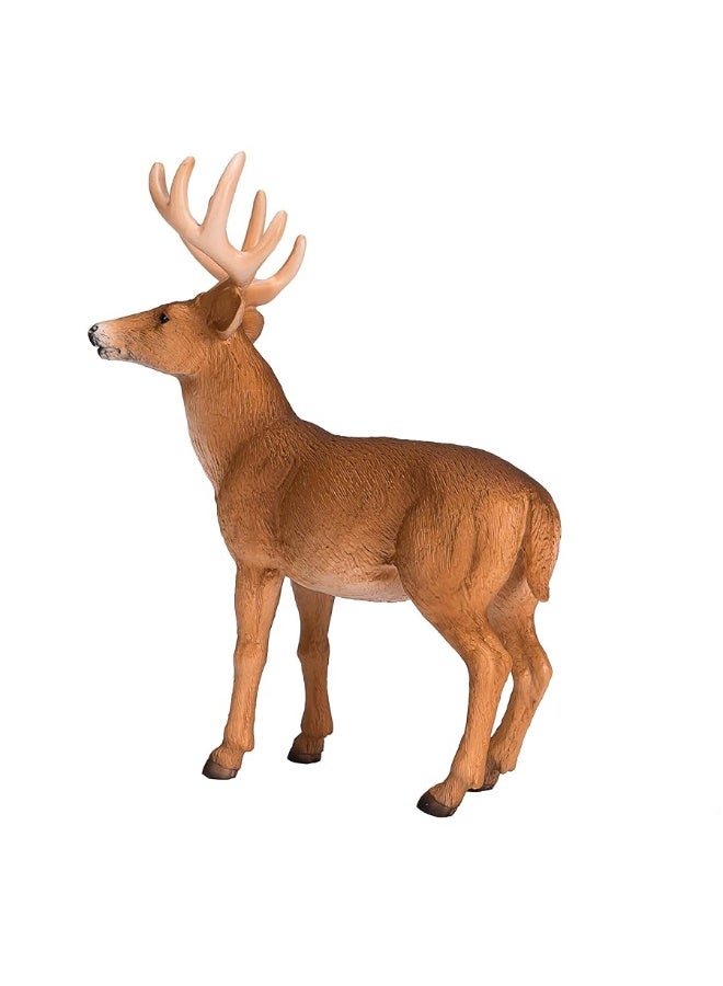 MOJO White Tail Buck Deer Realistic International Wildlife Toy Replica Hand Painted Figurine