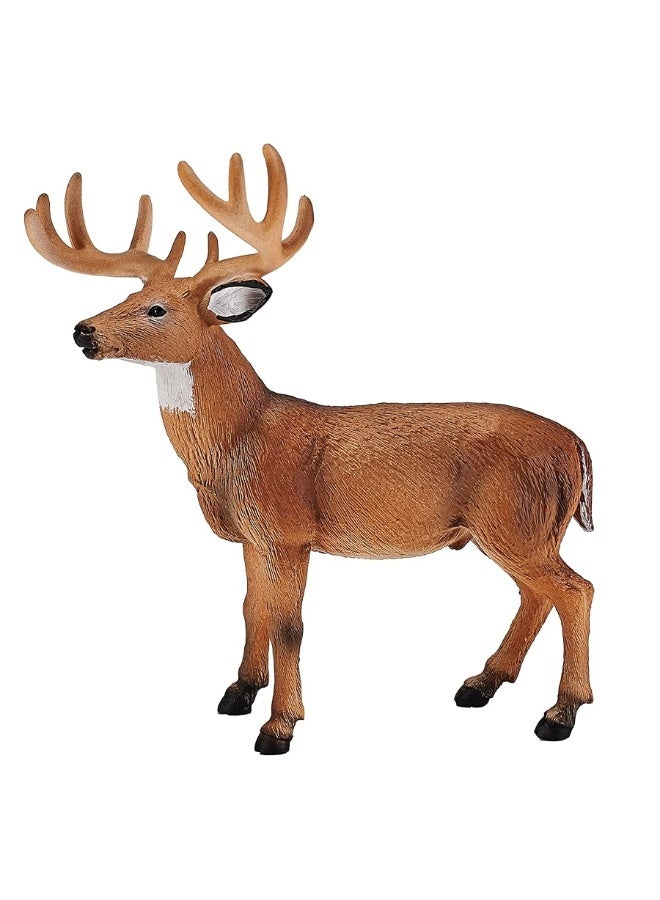 MOJO White Tail Buck Deer Realistic International Wildlife Toy Replica Hand Painted Figurine