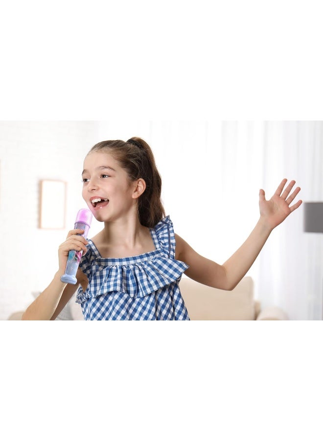 eKids Disney Frozen Karaoke Microphone for Kids, Bluetooth Microphone Includes Built-in Music and Light Show, Designed for Fans of Frozen Toys