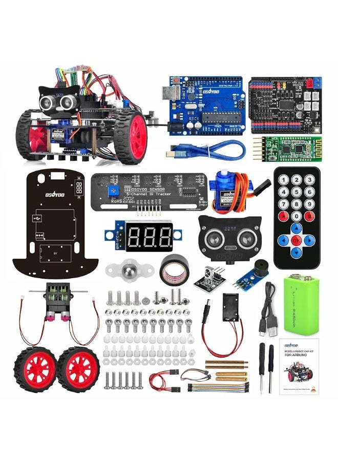 OSOYOO Smart Robot Car kit for Arduino to Learn Programming and Get Hands on Experience of Robotic Assembly for Adults and Kids