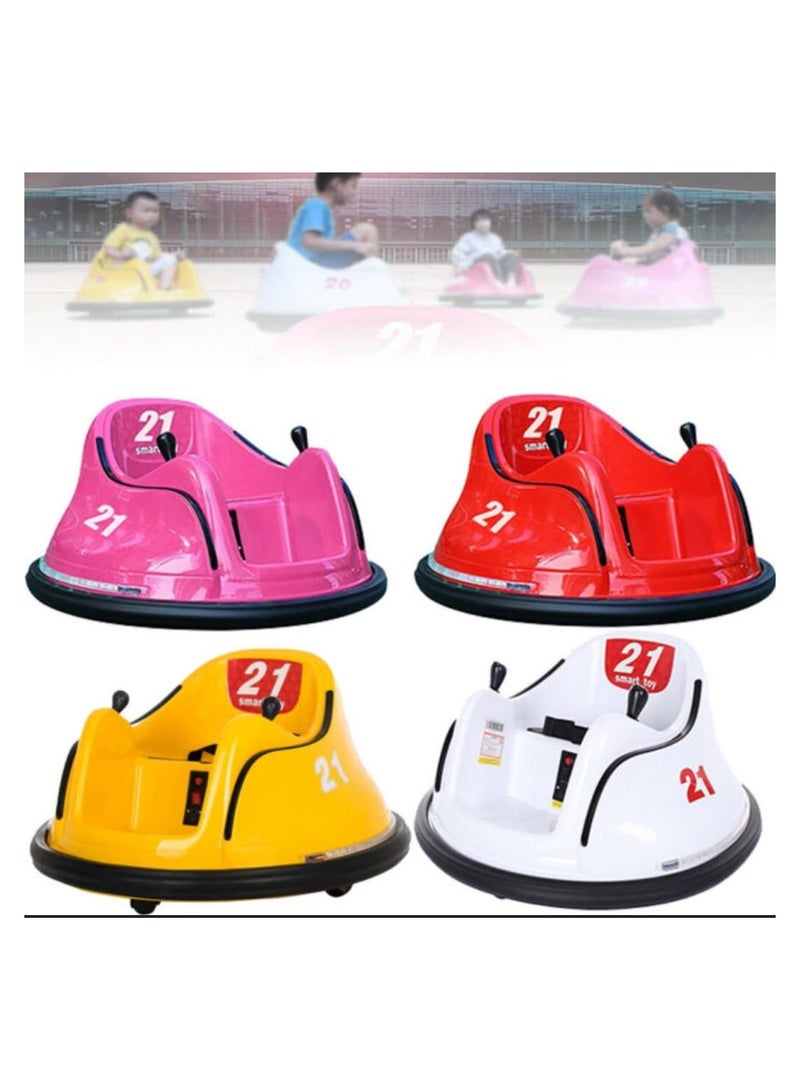 Electric Ride-On Bumper Car for Toddlers & Kids 1.5-6 Years – 360° Spin, LED Lights, Remote Control, and Rechargeable Bumping Toy Gift