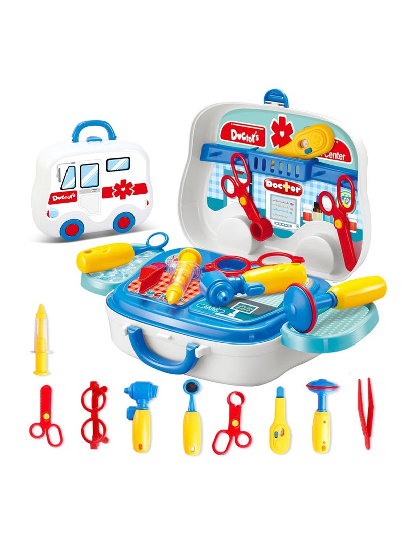 Suitcase Storage Children's Play House Toy Series Role Play Birthday Gift (Medical tools)