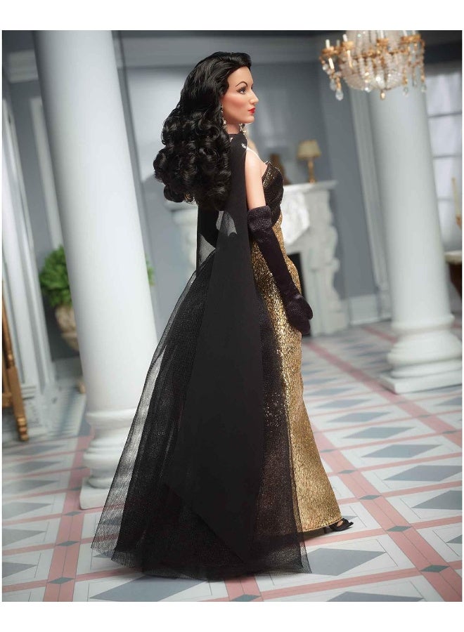 Barbie María Félix Golden Film Era Doll Jacquard Dress Turtle Brooch Transparent Cape Accessories for Collectors and Fans