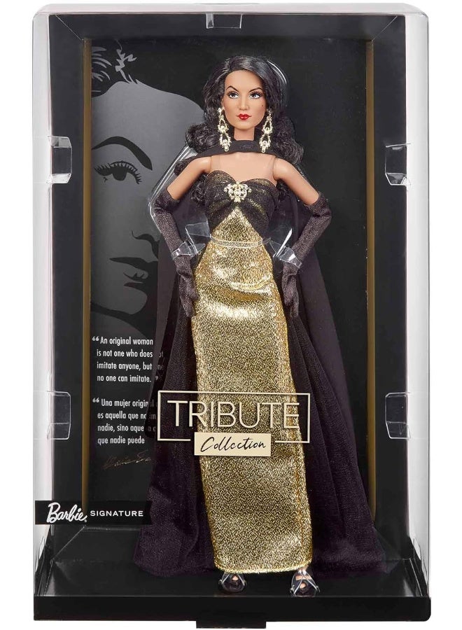 Barbie María Félix Golden Film Era Doll Jacquard Dress Turtle Brooch Transparent Cape Accessories for Collectors and Fans