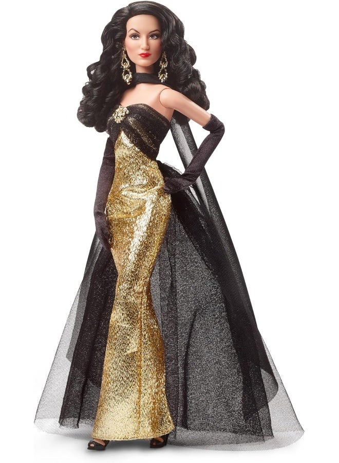 Barbie María Félix Golden Film Era Doll Jacquard Dress Turtle Brooch Transparent Cape Accessories for Collectors and Fans