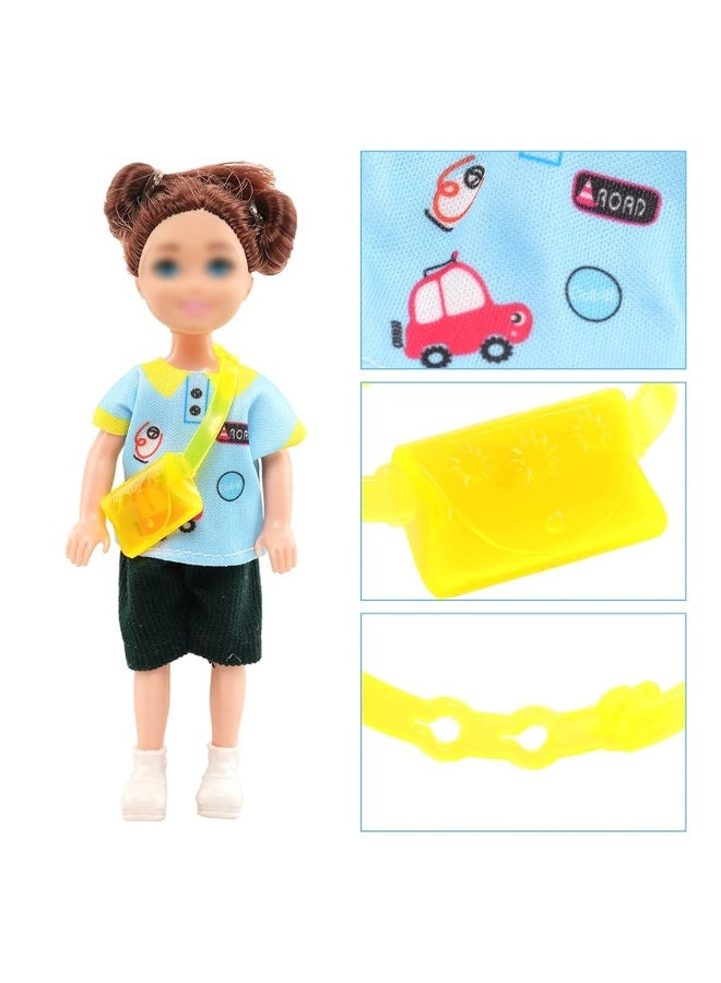 19 Pcs Mini 6 inch Doll Clothes and Accessories Including 4 Sets Fashion Dresses 4 Casual Tops and Pants Outifits 4 Swimsuits with 3 Shoes 2 Glasses 2 and Shoulder Bag for 5.3-6 Inch Dolls