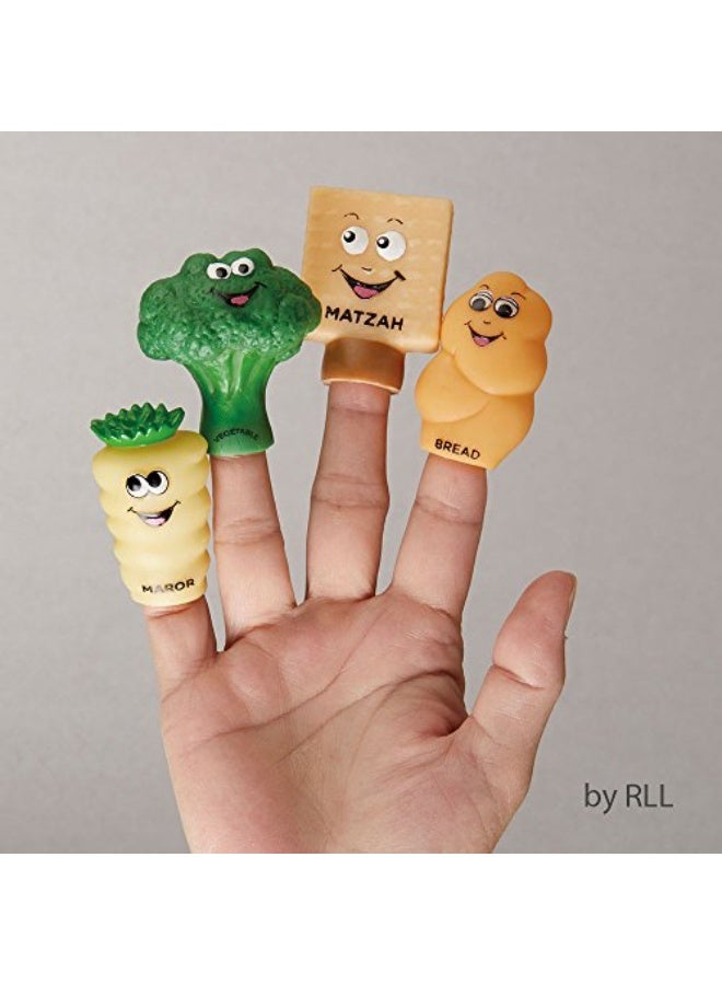 Mah Nishtana Vinyl Finger Puppets Set of 8 | Passover Gifts Pesach Seder Jewish Holiday Party Educational Playful Learning Goodie Bag Favors!