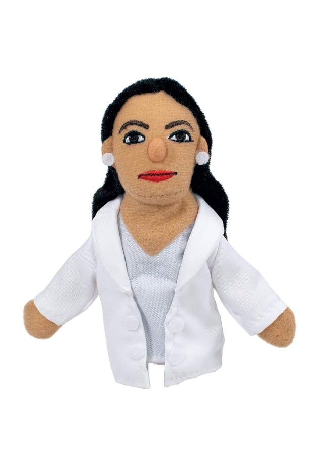 The Unemployed Philosophers Guild Alexandria Ocasio - Cortez AOC Plush Finger Puppet and Refrigerator Magnet