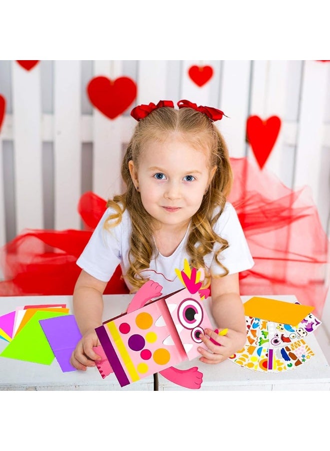 WATINC 9Pack Monster Hand Puppets Art Craft Paper Sock Puppet Toys DIY Making Your Own Puppet Kits Early Learning Classroom Family Storytelling Games Pretend Party Supplies Valentine's Day Gift