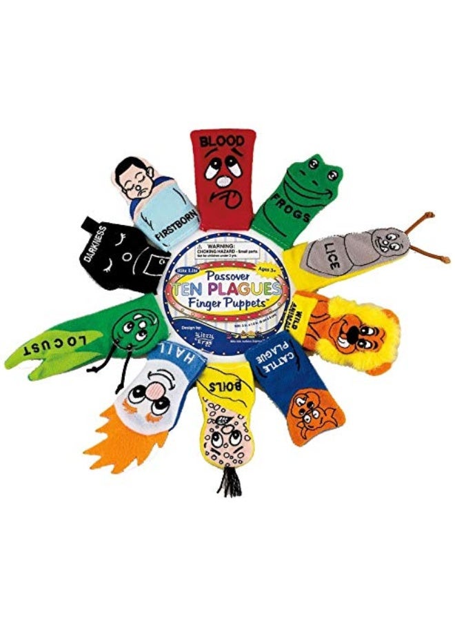 Rite Lite Passover Kids Toy 10 Plague Finger Puppets for Pesach Seder