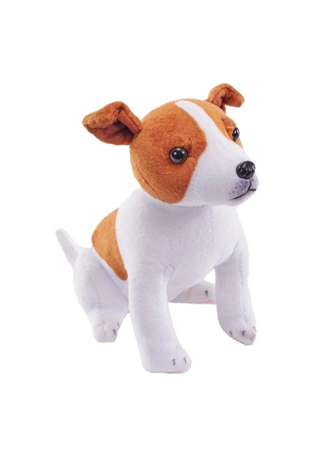 Wild Republic Rescue Dog, Jack Russell Terrier, Stuffed Animal, with Sound, 5.5 inches, Gift for Kids, Plush Toy, Fill is Spun Recycled Water Bottles