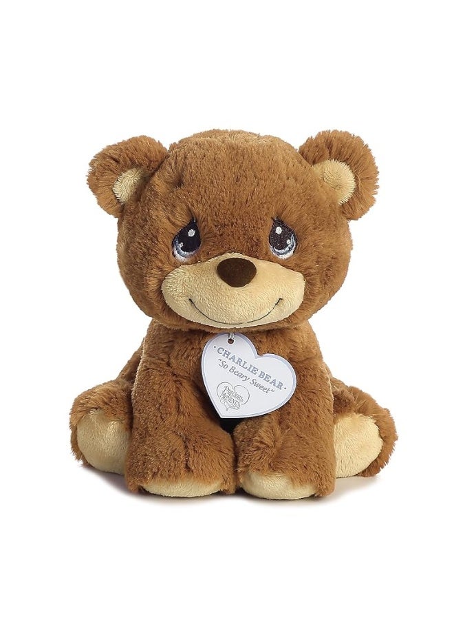 AuroraÂ® Inspirational Precious Momentsâ„¢ Charlie Bear Stuffed Animal - Cherished Memories - Enduring Comfort - Brown 8.5 Inches