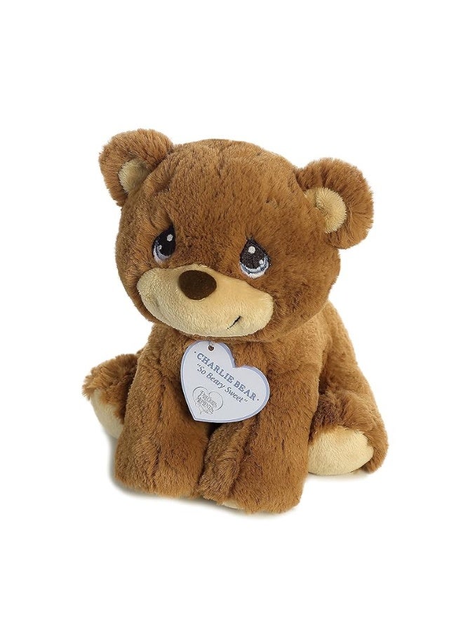 AuroraÂ® Inspirational Precious Momentsâ„¢ Charlie Bear Stuffed Animal - Cherished Memories - Enduring Comfort - Brown 8.5 Inches