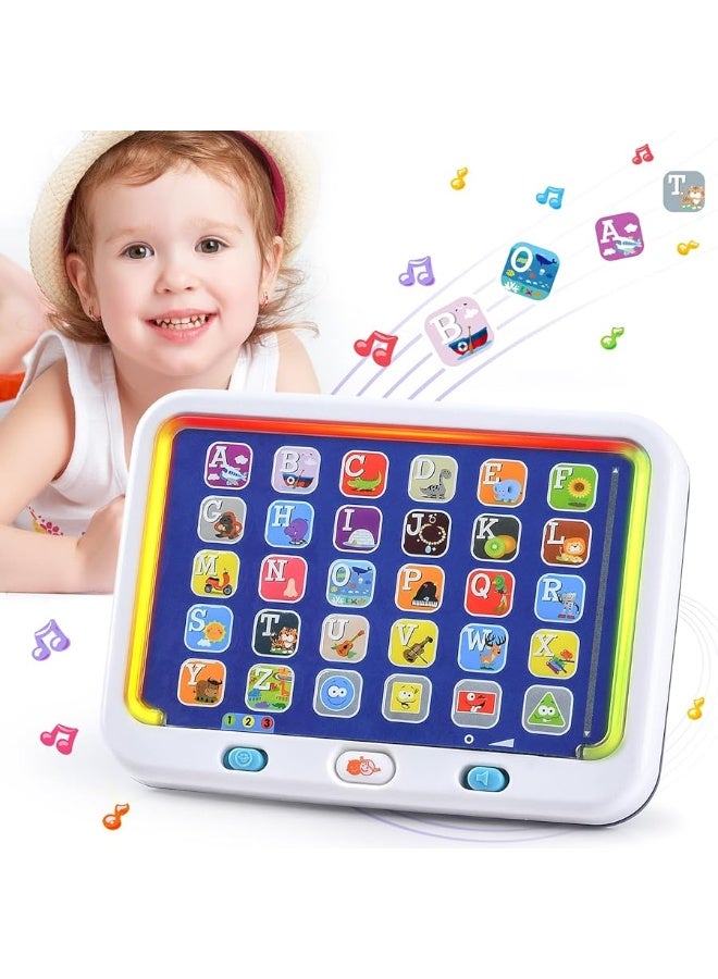 PLAY Spanish  English Learning Tablet for Toddlers 13 Kids Bilingual Interactive Alphabet ABC Letters Words Color Learning Toys Tablets Educational Toy for 2 Year Old Kids Babies 18 Month