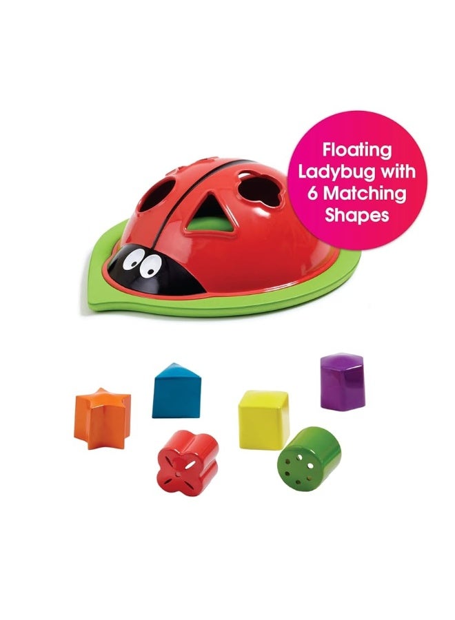 Edushape Ladybug Sorter - Sorting Bathtub Toys - Early Child Development Learning Educational Toy - Toddler Bath Toys - Baby Bath Toys for Toddlers 1-3 Teaches Cause & Effect, Cognitive Skills