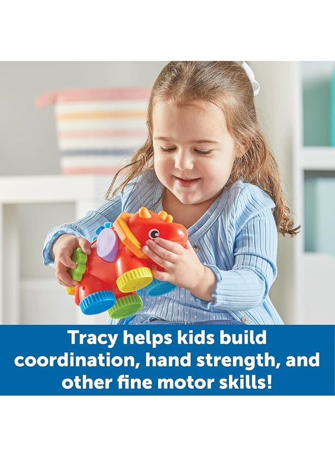 Learning Resources Tracy The Fidget Triceratops,1 Piece, Ages 18 Months+, Baby Toys,Sensory Toys for Toddlers, Fine Motor Toys,Montessori Toys