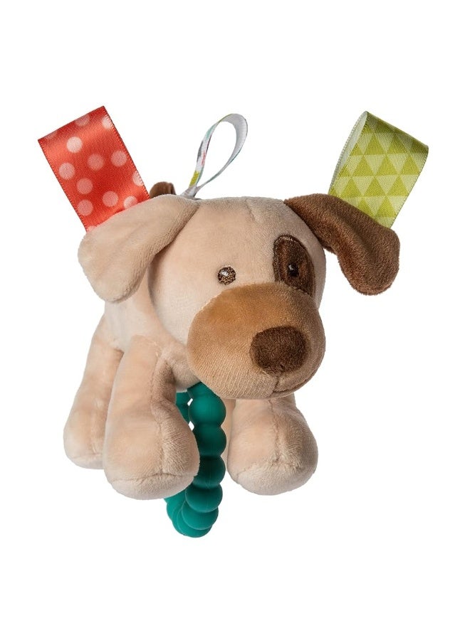 Taggies Soft Baby Rattle with Teether Ring, 6-Inches, Buddy Dog