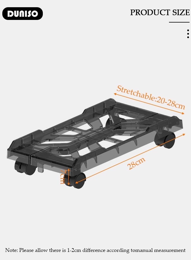 Adjustable CPU Stand, Mobile PC Rack,Hollow Cooling Pc Host Tower Stand, CPU Bracket cart with Wheels，Desktop PC Host Base Tray,Movable Pulley Chassis Shelf, Computer Tower Stand, CPU Holder Stand for Home, Office