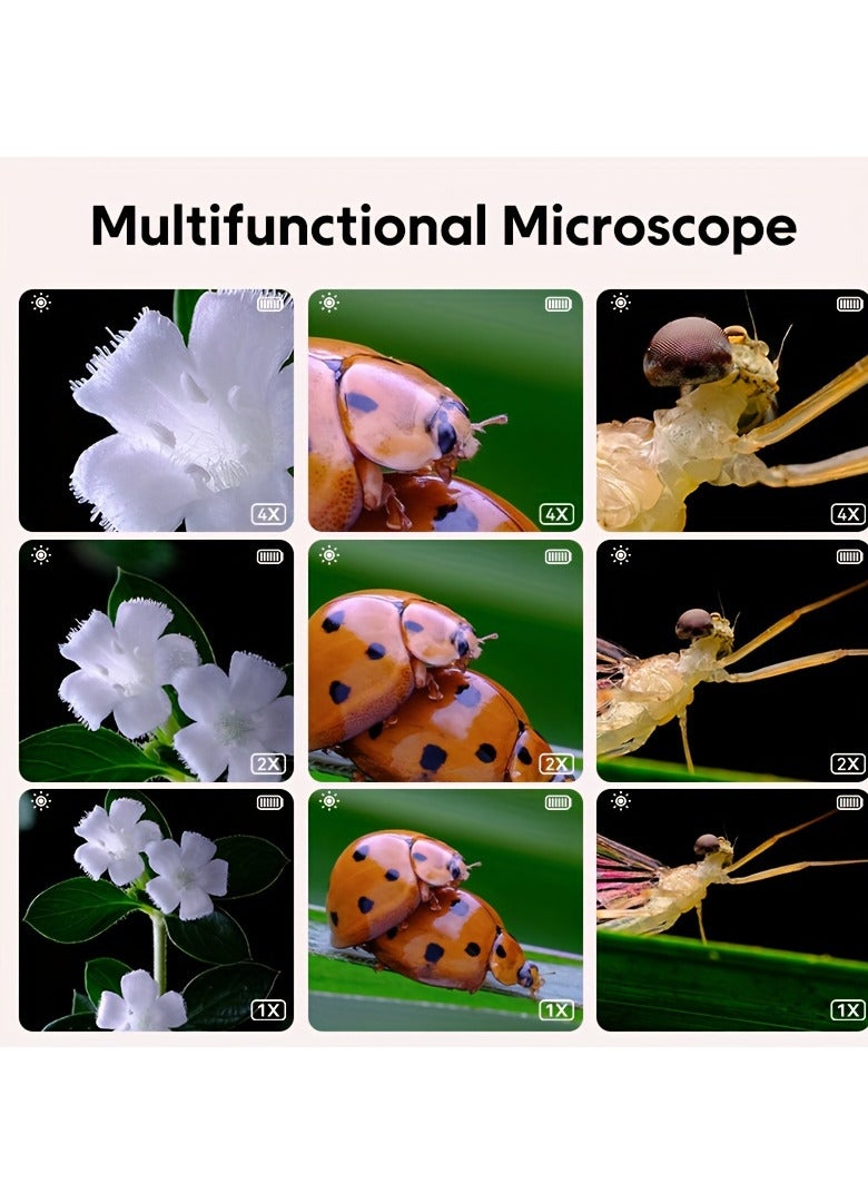 Mini Kids Optical Microscope With Photo And Video Function 500x Observe The Microscopic World Science Children Educational Toys