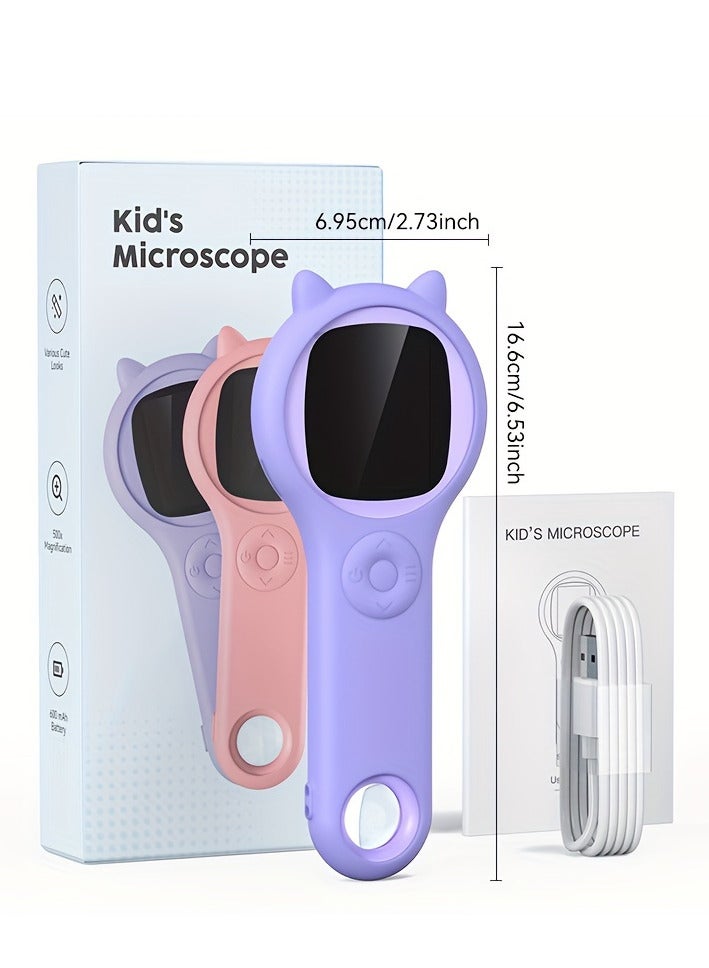 Mini Kids Optical Microscope With Photo And Video Function 500x Observe The Microscopic World Science Children Educational Toys