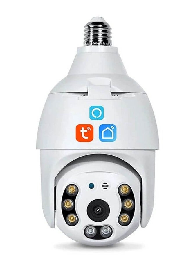 Tuya Wifi Camera Bulb Night Vision HD PTZ