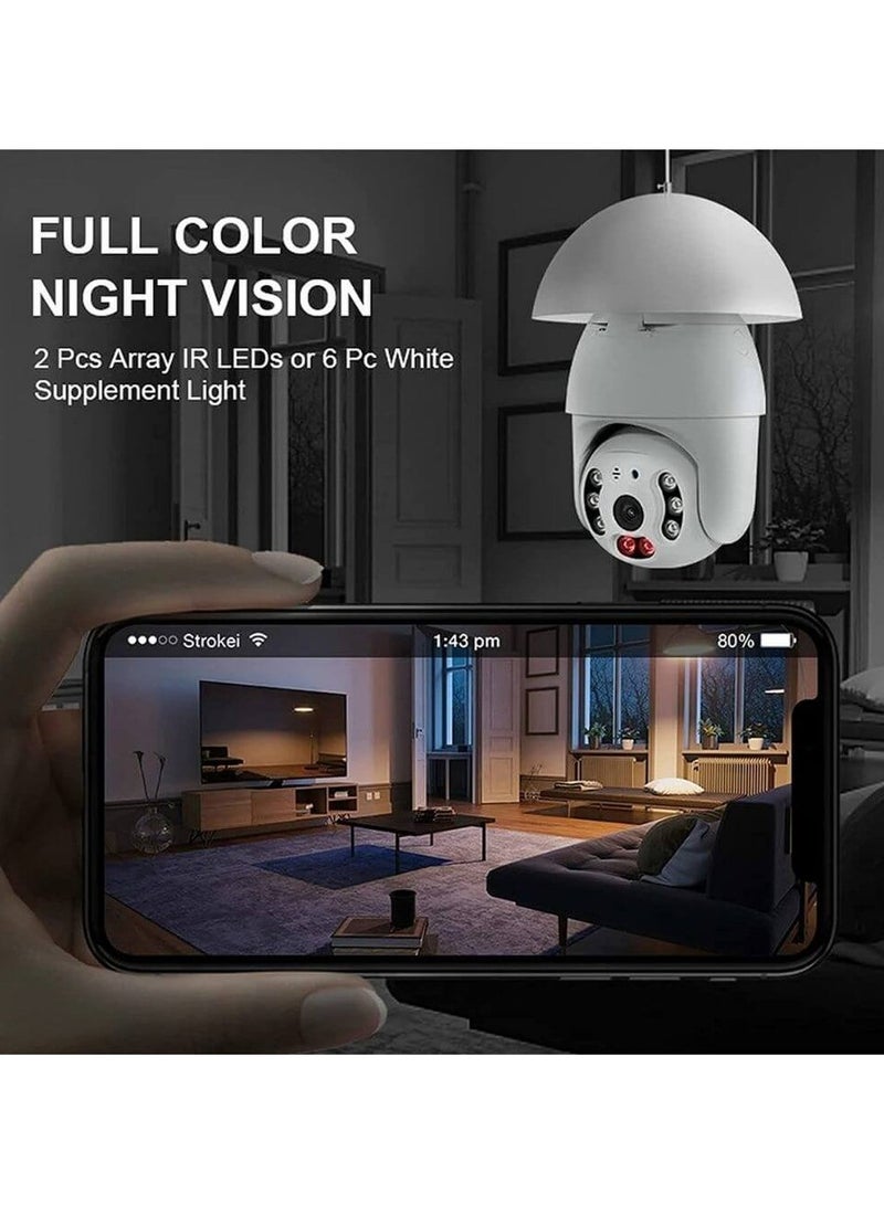 Tuya Wifi Camera Bulb Night Vision HD PTZ