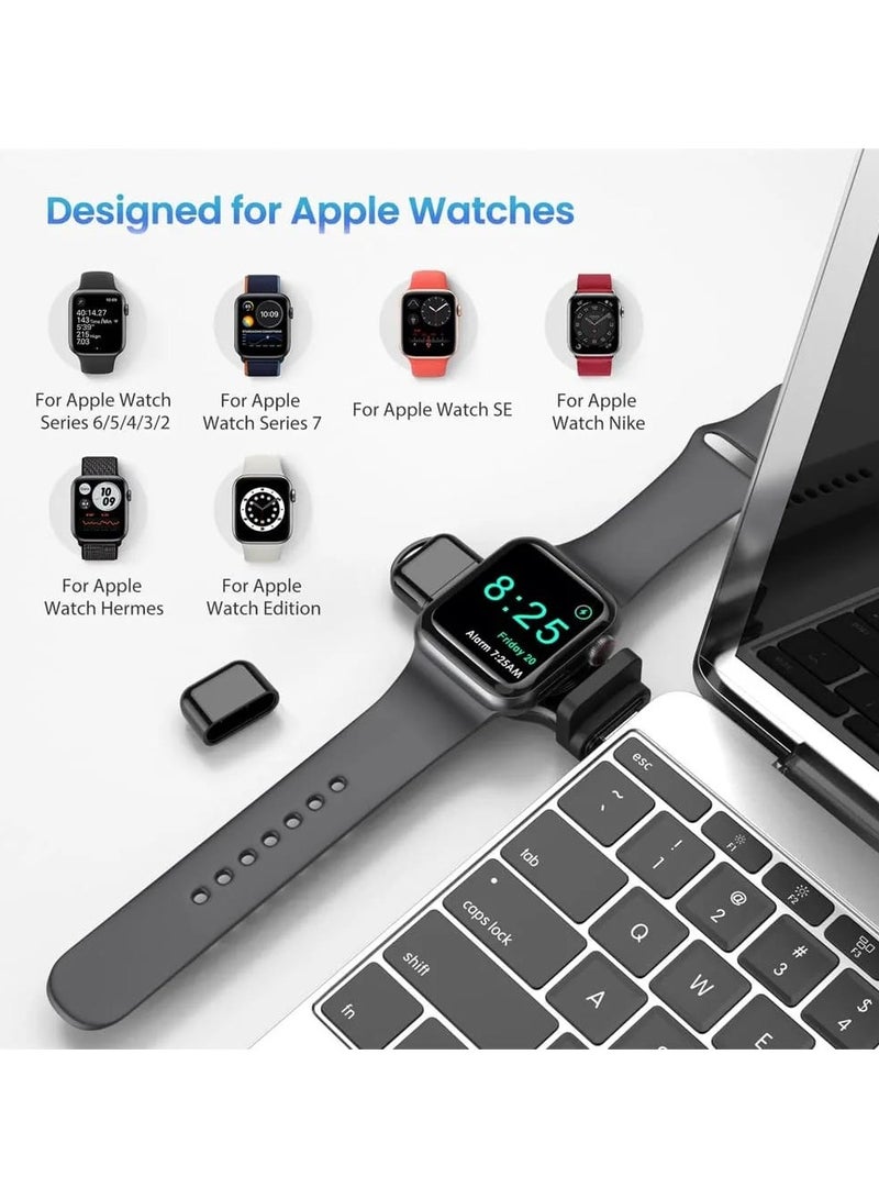 Watch Portable iWatch USB Wireless Charger Travel Cordless Charger With USB-A And USB-C Fast Charging Magnetic Cordless Travel Charger For Apple Watch