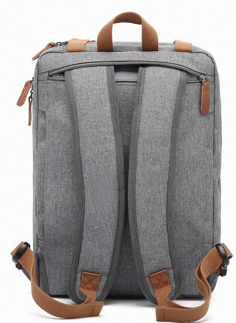 Convertible Backpack Messenger Bag Shoulder Bag Laptop Case Handbag Business Briefcase Multi-Functional Travel Rucksack Fits 15.6 Inch Laptop for Men/Women (15.6 inches, Grey)