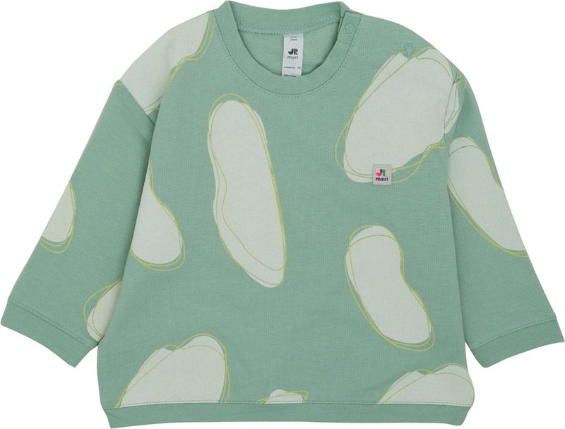 Snap-Shoulder Cloud Printed Sweatshirt