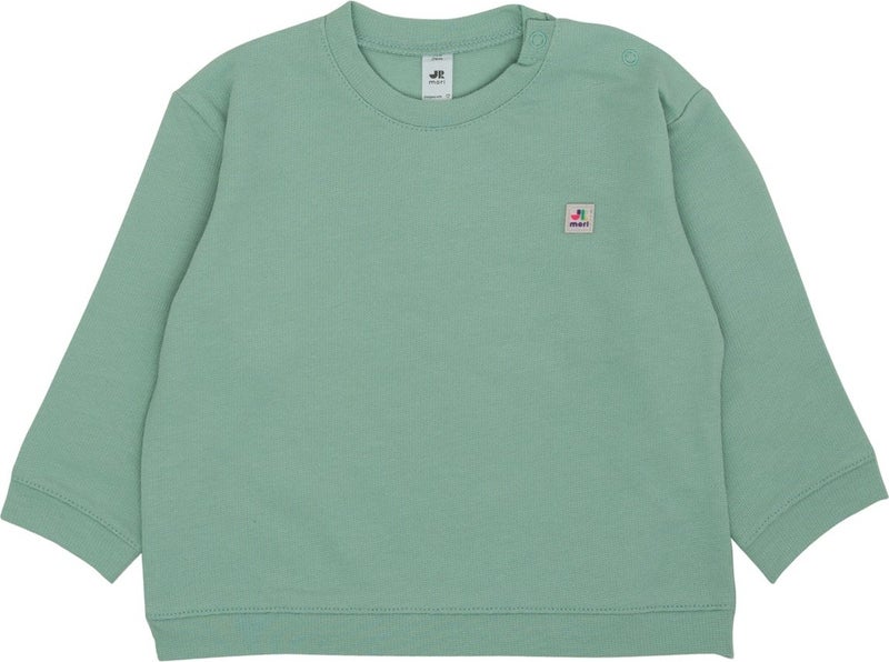 Basic Sweatshirt with Snap on Shoulders