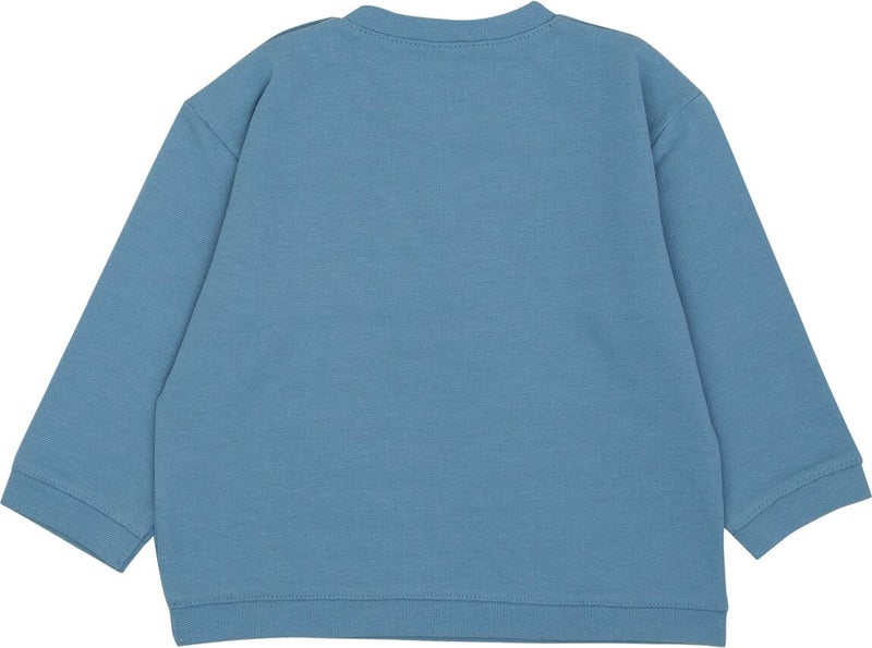 Basic Sweatshirt with Snap on Shoulders