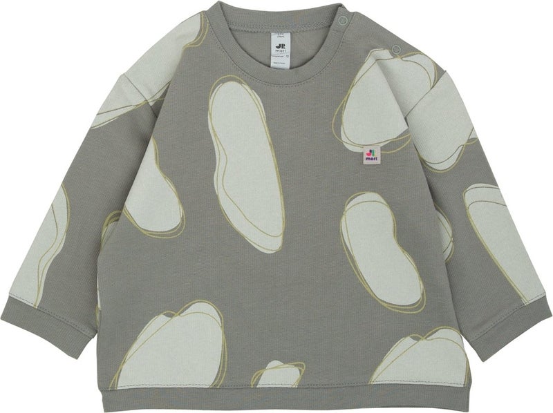 Snap-Shoulder Cloud Printed Sweatshirt