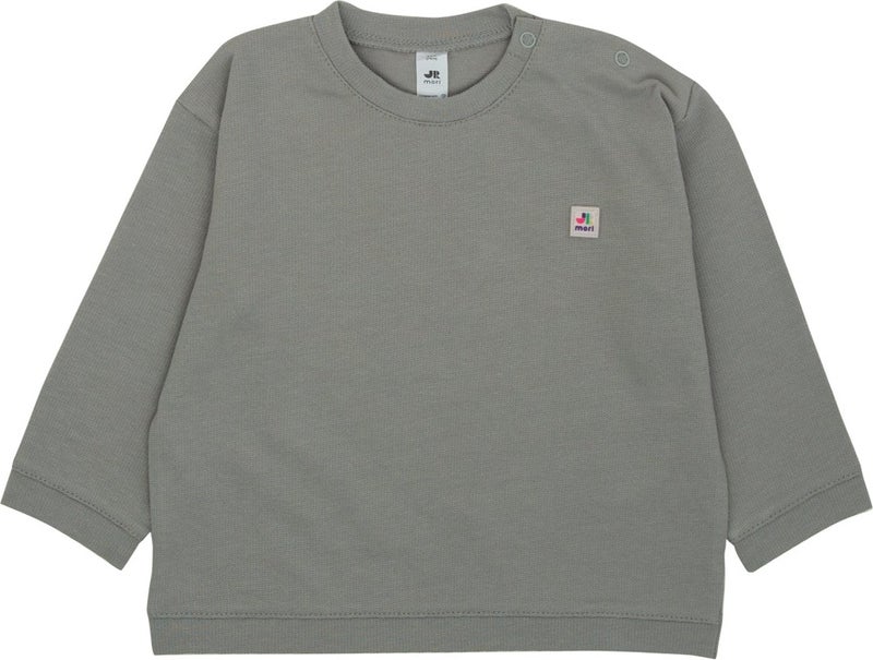 Basic Sweatshirt with Snap on Shoulders