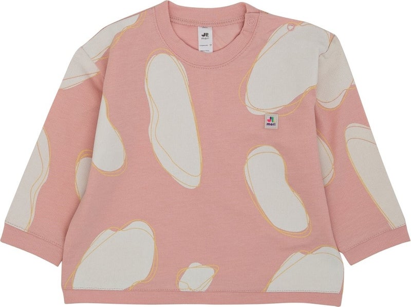 Snap-Shoulder Cloud Printed Sweatshirt