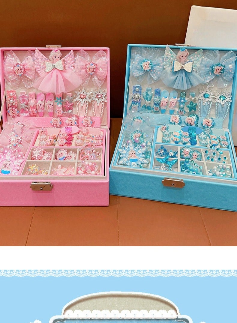 Princess Hair Accessories Gift Box Set, Girl's Exquisite Birthday Jewelry Box